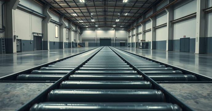 Transportador de roletes livres: eficiência na movimentação de materiais